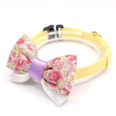 画像25: IRODORI・猫首輪・シンプル猫首輪/イエロー無地（リボン等の飾りパーツは別売りです） (25)