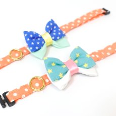 画像4: IRODORI・猫首輪・シンプル猫首輪/オレンジドット柄（リボン等の飾りパーツは別売りです） (4)
