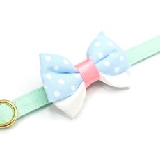 画像13: IRODORI・猫首輪・シンプル猫首輪/ミントグリーン無地（リボン等の飾りパーツは別売りです） (13)