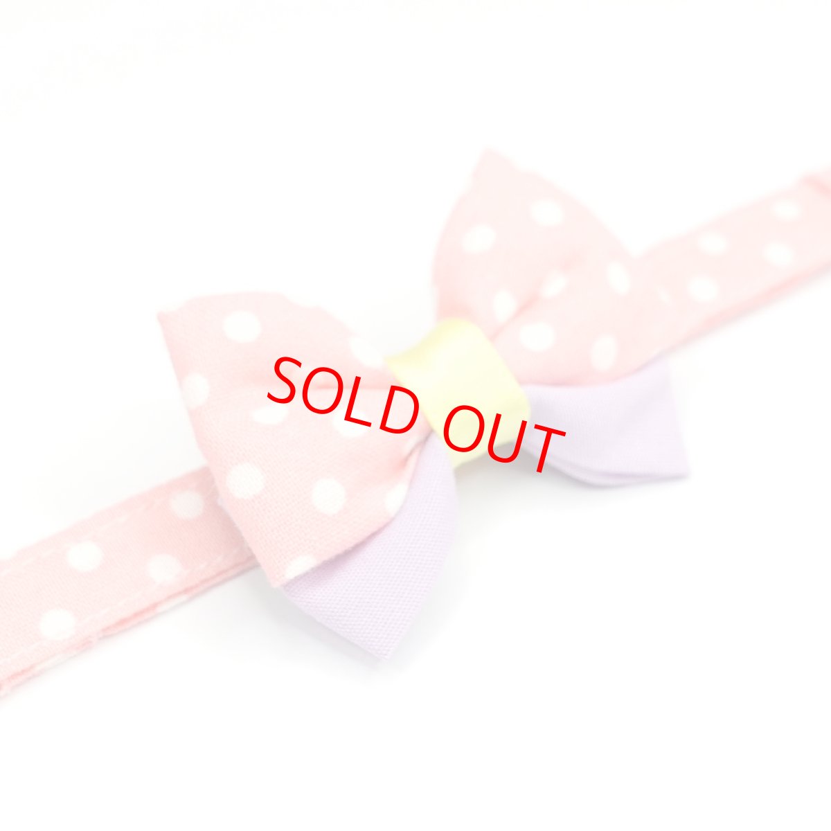 画像3: IRODORI・リボン/セレクトパーツ/ピンクドット×イエロー（首輪は別売りです） (3)