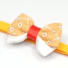 画像2: IRODORI・リボン/セレクトパーツ/オレンジレトロ柄（首輪は別売りです） (2)