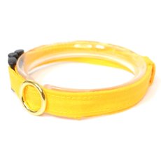 画像1: IRODORI・猫首輪・シンプル猫首輪/山吹色無地（リボン等の飾りパーツは別売りです） (1)