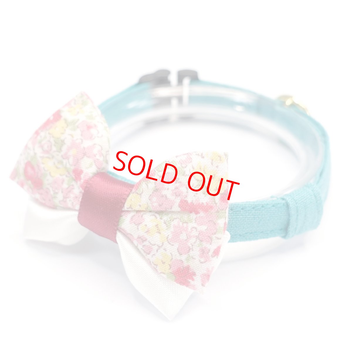 画像3: IRODORI・リボン/セレクトパーツ/花柄×ワインレッド（首輪は別売りです） (3)