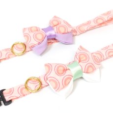 画像12: IRODORI・リボン/セレクトパーツ/楕円ドットピンク×グリーン（首輪は別売りです） (12)