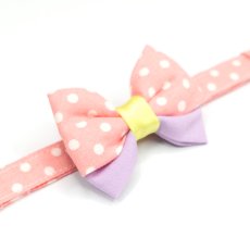 画像8: IRODORI・猫首輪・シンプル猫首輪/ピンクドット柄（リボン等の飾りパーツは別売りです） (8)