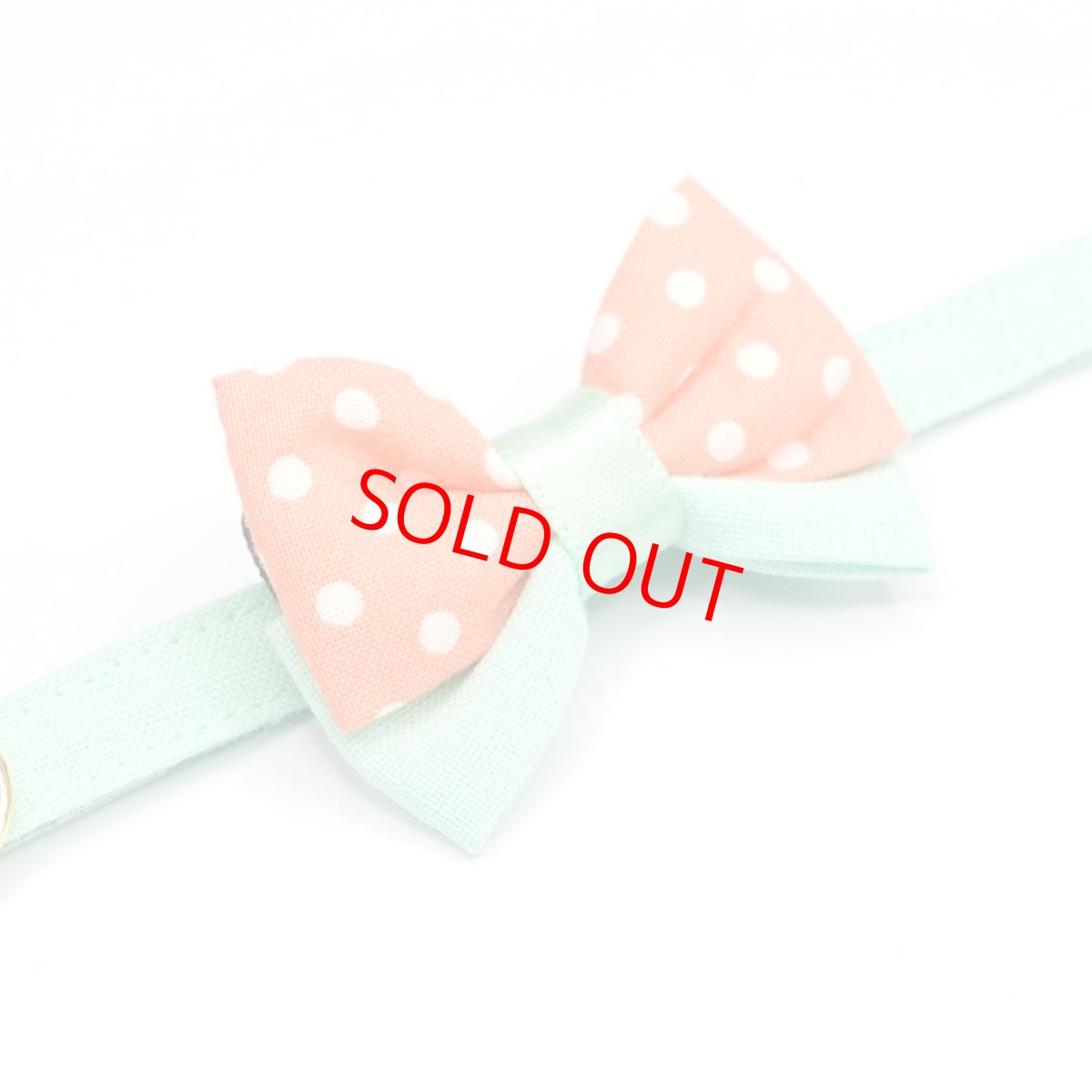 画像2: IRODORI・リボン/セレクトパーツ/オレンジドット（首輪は別売りです） (2)