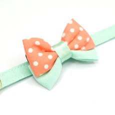 画像2: IRODORI・リボン/セレクトパーツ/オレンジドット（首輪は別売りです） (2)