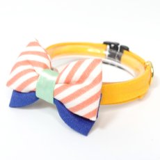 画像3: IRODORI・猫首輪・シンプル猫首輪/山吹色無地（リボン等の飾りパーツは別売りです） (3)