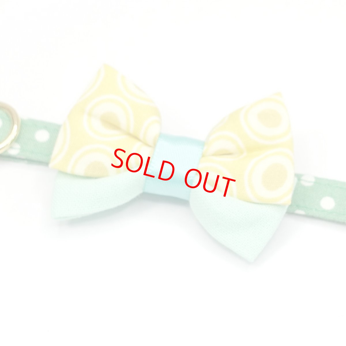 画像6: IRODORI・猫首輪・シンプル猫首輪/グリーンドット柄（リボン等の飾りパーツは別売りです） (6)