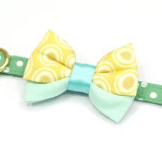 画像6: IRODORI・猫首輪・シンプル猫首輪/グリーンドット柄（リボン等の飾りパーツは別売りです） (6)