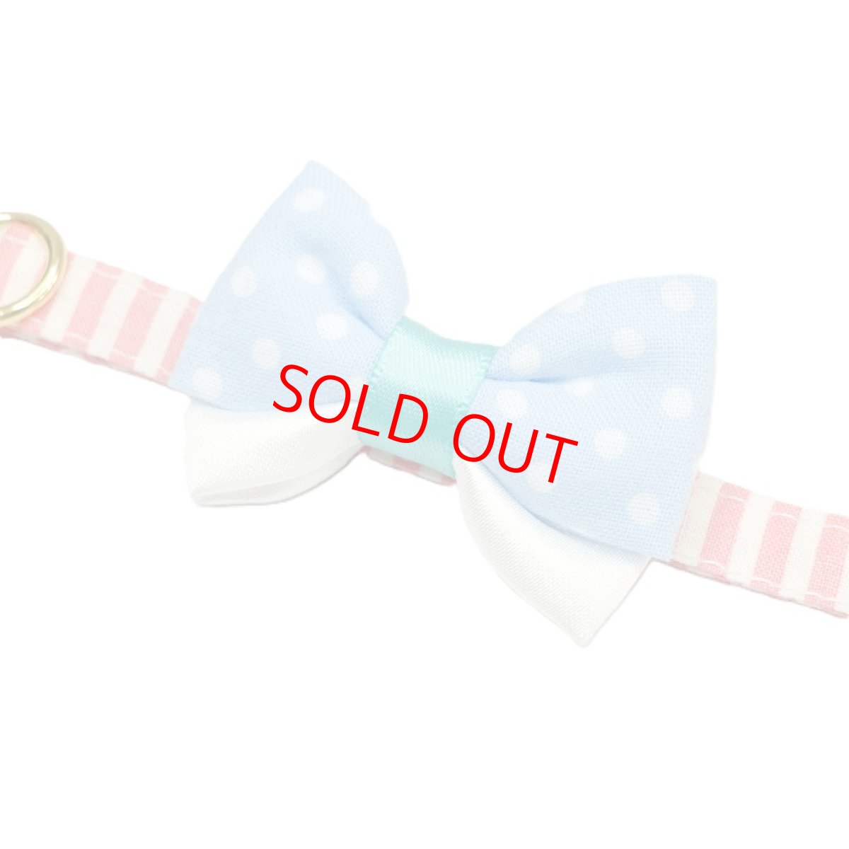 画像11: IRODORI・リボン/セレクトパーツ/水色ドット×水色（首輪は別売りです） (11)