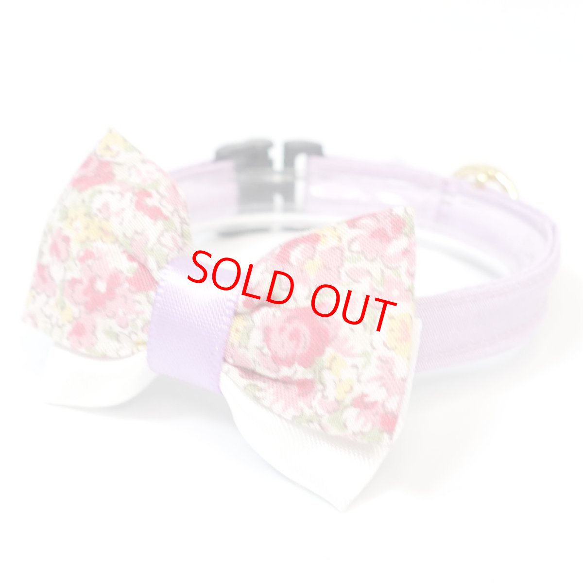 画像3: IRODORI・リボン/セレクトパーツ/花柄×パープル（首輪は別売りです） (3)