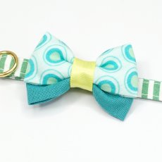 画像3: IRODORI・猫首輪・シンプル猫首輪/グリーンボーダー柄（リボン等の飾りパーツは別売りです） (3)