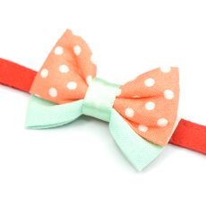 画像7: IRODORI・リボン/セレクトパーツ/オレンジドット（首輪は別売りです） (7)