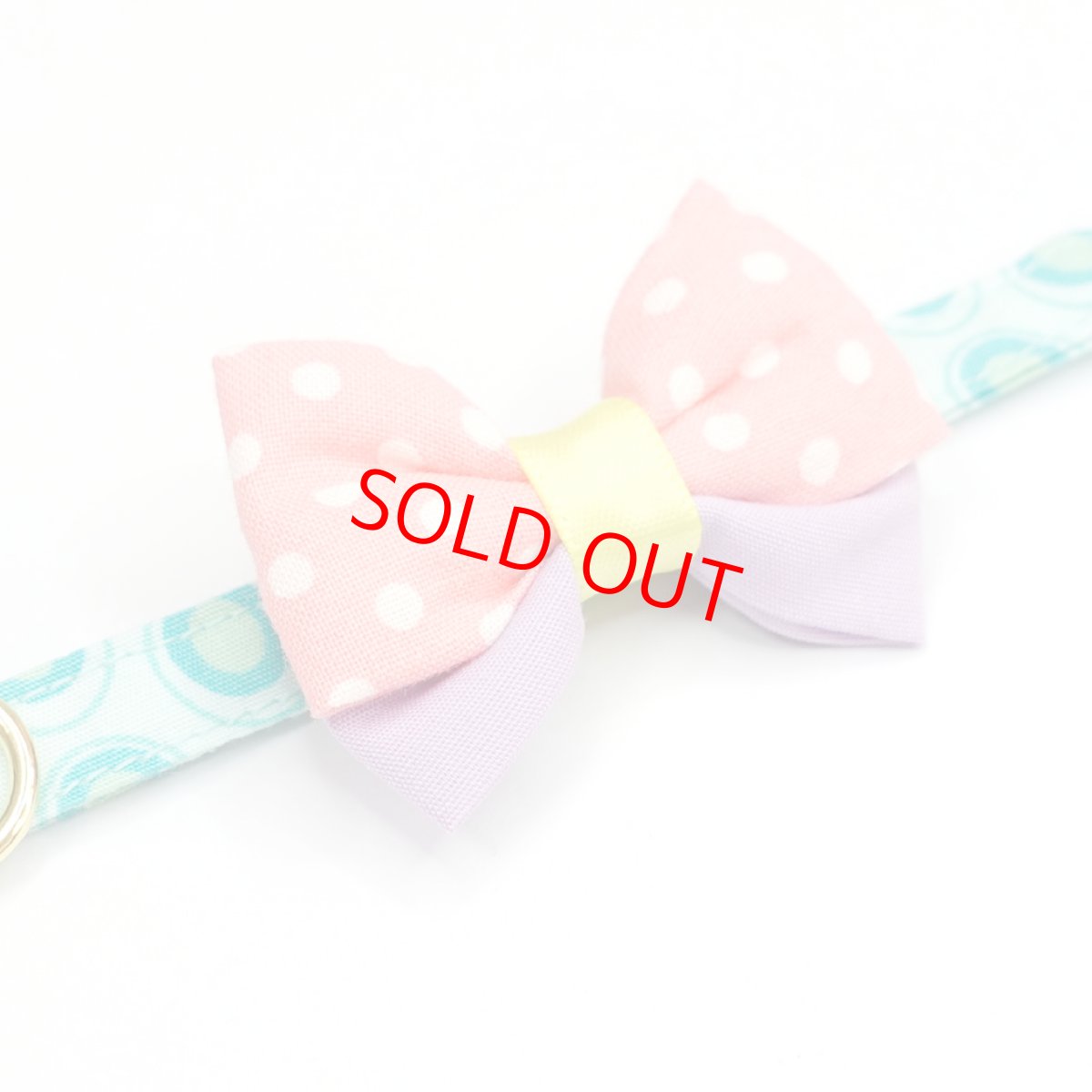 画像9: IRODORI・リボン/セレクトパーツ/ピンクドット×イエロー（首輪は別売りです） (9)