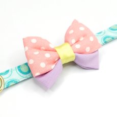 画像9: IRODORI・リボン/セレクトパーツ/ピンクドット×イエロー（首輪は別売りです） (9)