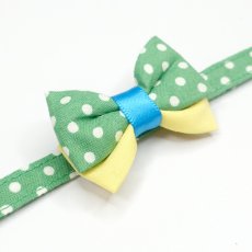 画像2: IRODORI・リボン/セレクトパーツ/グリーンドット（首輪は別売りです） (2)