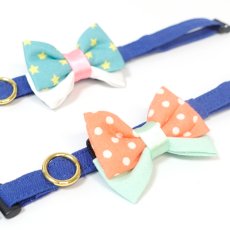 画像10: IRODORI・猫首輪・シンプル猫首輪/ネイビーブルー無地（リボン等の飾りパーツは別売りです） (10)