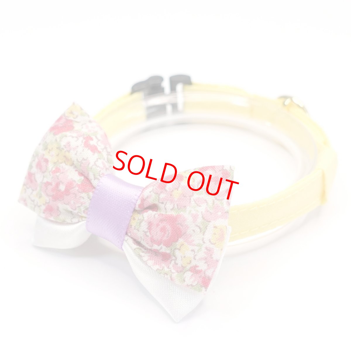 画像4: IRODORI・リボン/セレクトパーツ/花柄×パープル（首輪は別売りです） (4)