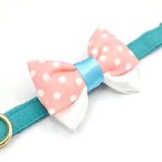 画像12: IRODORI・猫首輪・シンプル猫首輪/ブルーグリーン無地（リボン等の飾りパーツは別売りです） (12)