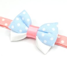 画像10: IRODORI・猫首輪・シンプル猫首輪/ピンクドット柄（リボン等の飾りパーツは別売りです） (10)