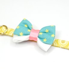 画像3: IRODORI・猫首輪・シンプル猫首輪/イエロー楕円ドット柄（リボン等の飾りパーツは別売りです） (3)