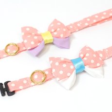 画像12: IRODORI・猫首輪・シンプル猫首輪/ピンクドット柄（リボン等の飾りパーツは別売りです） (12)