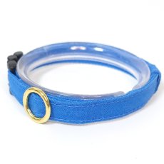 画像1: IRODORI・猫首輪・シンプル猫首輪/ブルー無地（リボン等の飾りパーツは別売りです） (1)