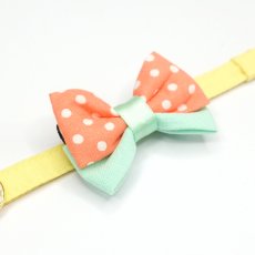 画像5: IRODORI・リボン/セレクトパーツ/オレンジドット（首輪は別売りです） (5)