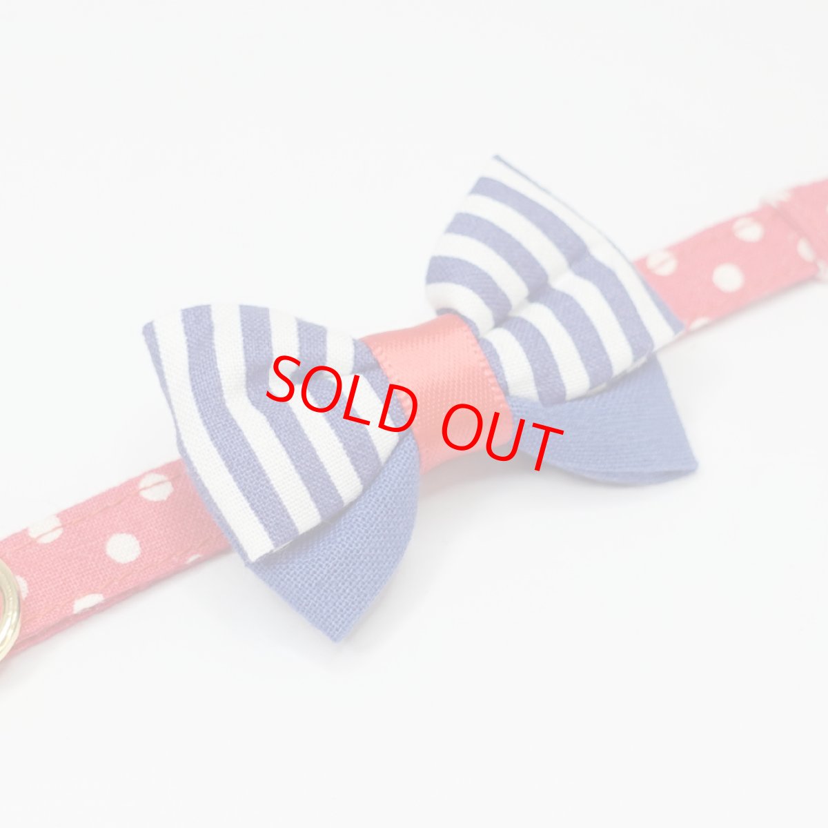 画像6: IRODORI・猫首輪・シンプル猫首輪/赤ドット柄（リボン等の飾りパーツは別売りです） (6)