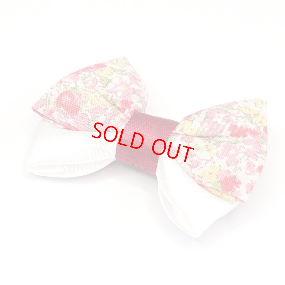 画像1: IRODORI・リボン/セレクトパーツ/花柄×ワインレッド（首輪は別売りです） (1)