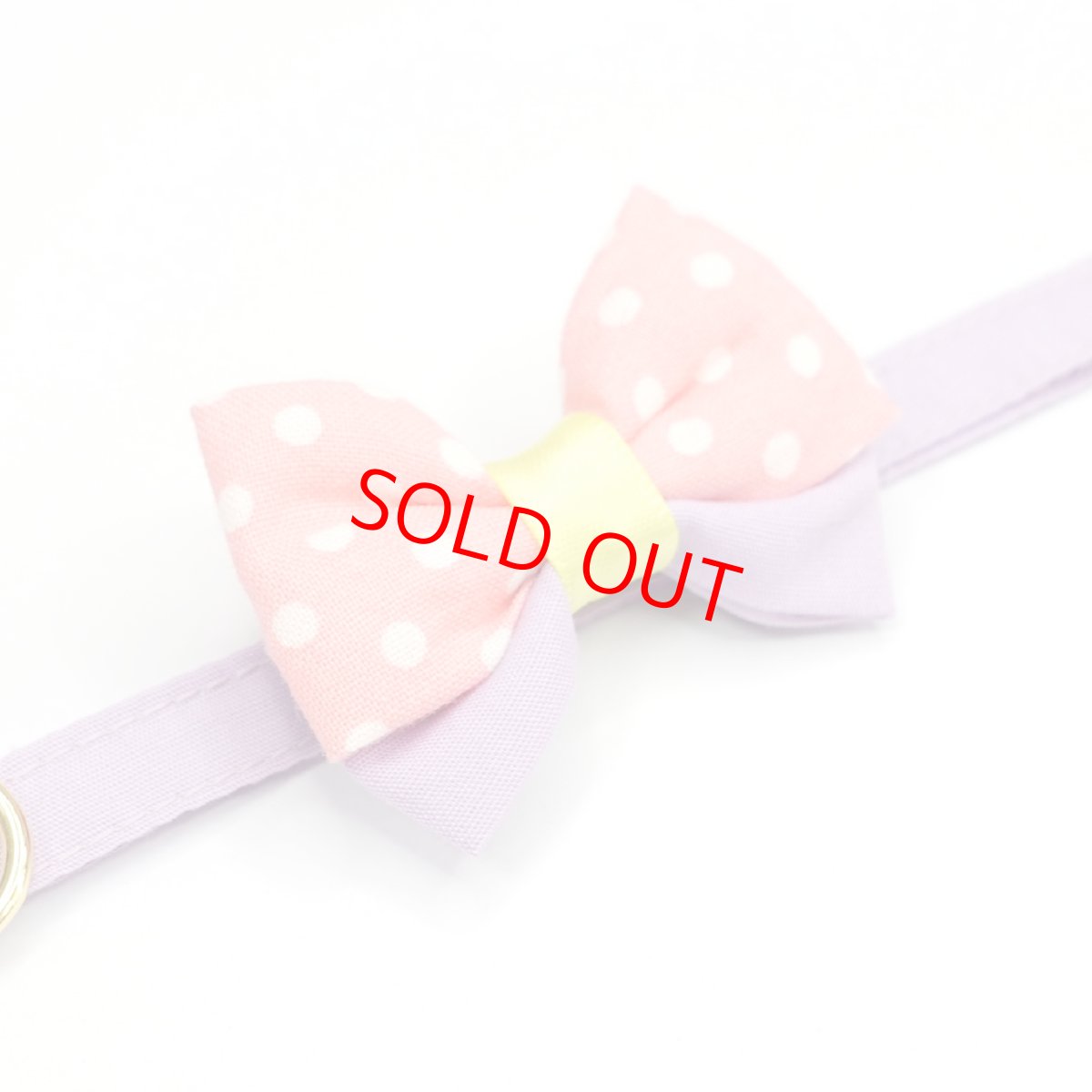 画像6: IRODORI・リボン/セレクトパーツ/ピンクドット×イエロー（首輪は別売りです） (6)