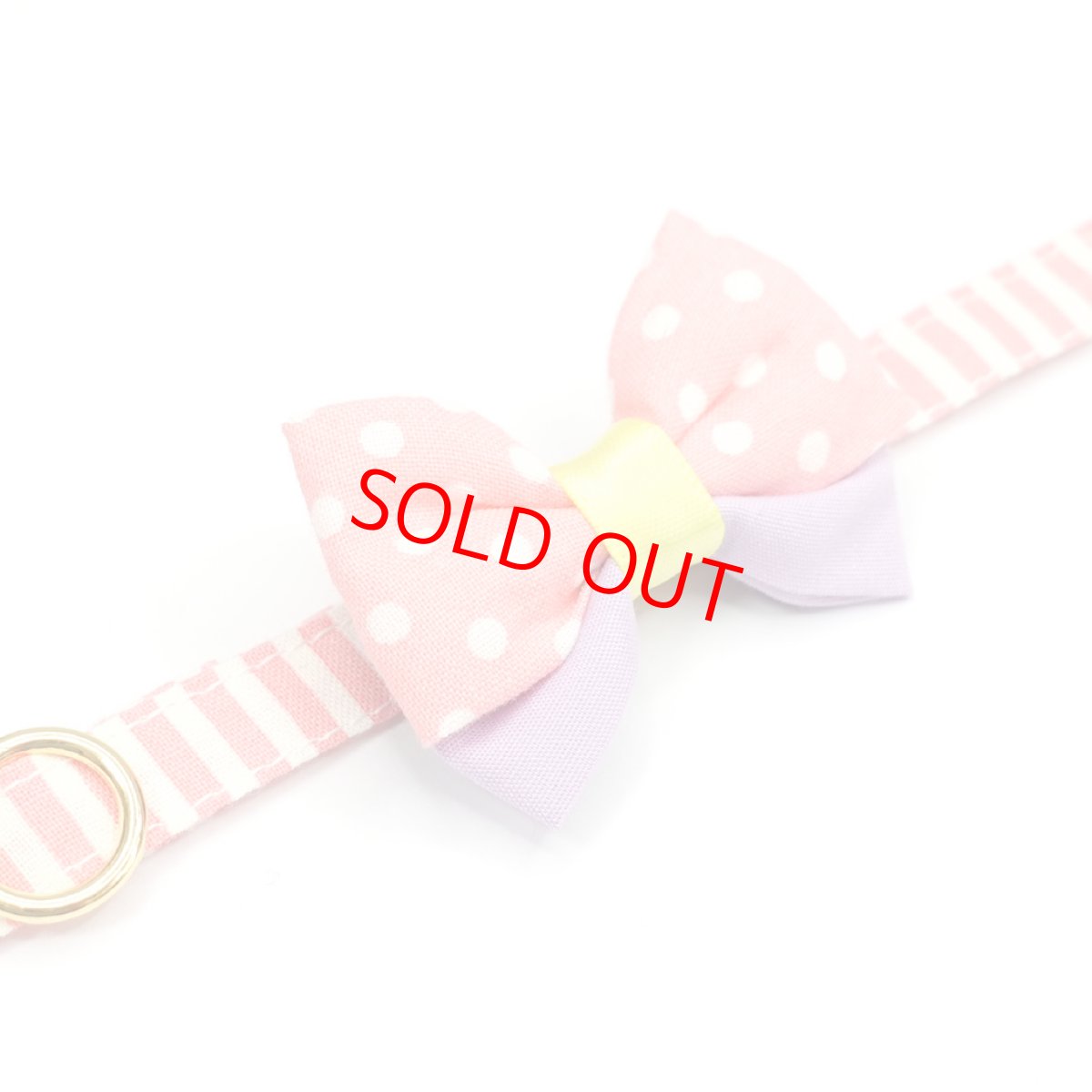 画像5: IRODORI・リボン/セレクトパーツ/ピンクドット×イエロー（首輪は別売りです） (5)