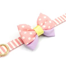 画像5: IRODORI・リボン/セレクトパーツ/ピンクドット×イエロー（首輪は別売りです） (5)