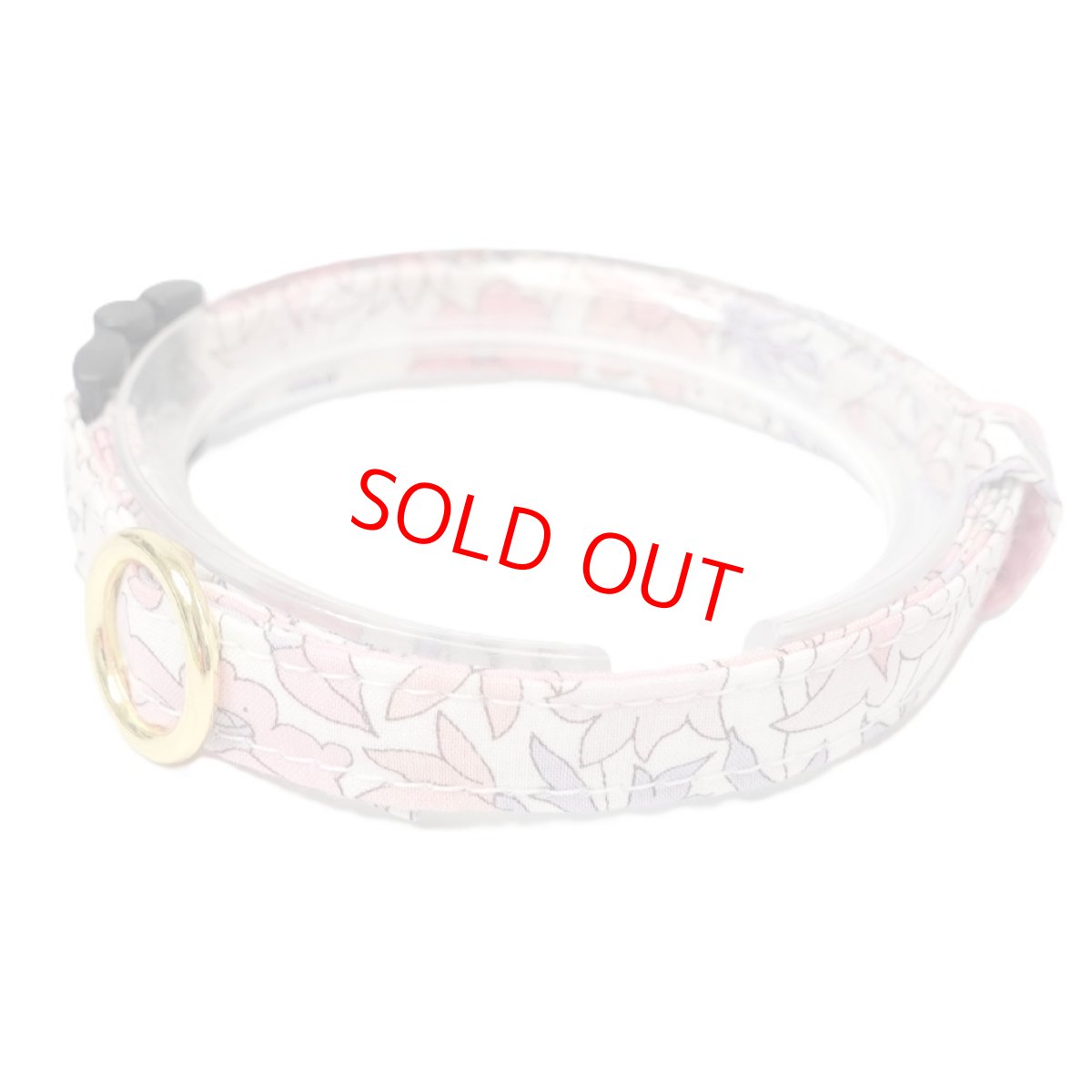 画像1: エアリー首輪・LIBERTY Fabrics・リバティ・ファブリックス猫首輪（Poppy＆Daisy ）ポピー＆デイジー リバティ/ピンク (1)