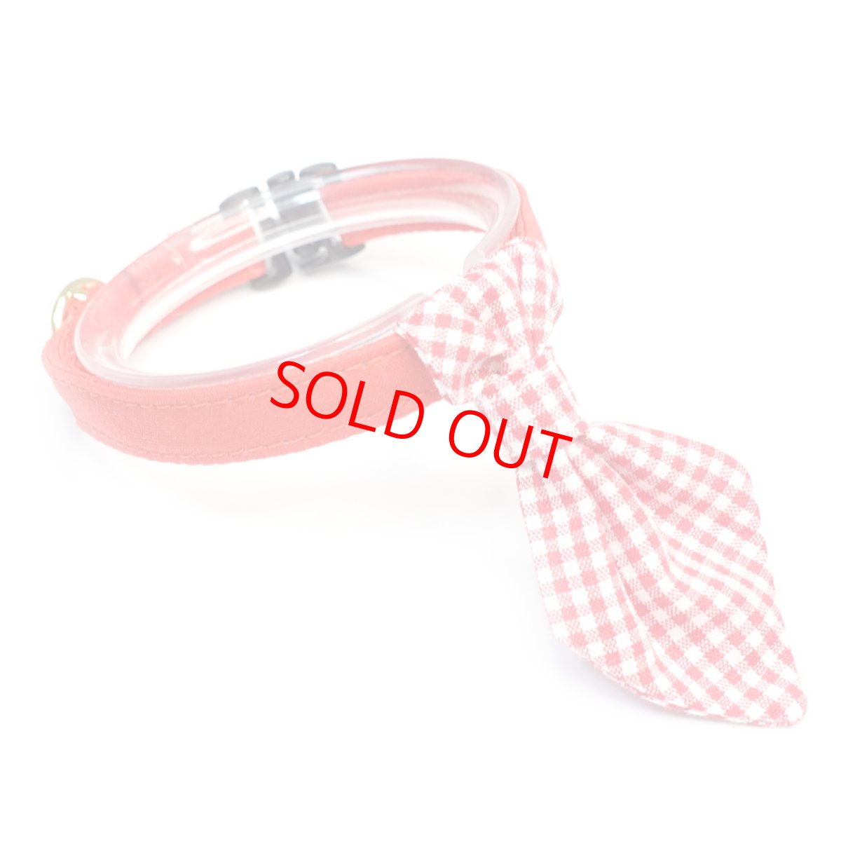 画像1: Basic gingham Check/ベーシックギンガムチェック/ネクタイ首輪(レッド) (1)