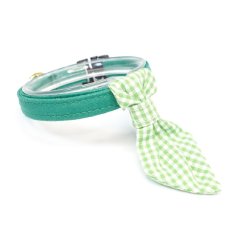 画像1: Basic gingham Check/ベーシックギンガムチェック/ネクタイ首輪(グリーン) (1)