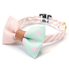 画像1: スイーツみたいに可愛い猫用首輪 ― Nonbillie 夢みるパティシエシリーズ （G柄） (1)