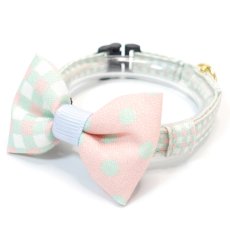 画像1: スイーツみたいに可愛い猫用首輪 ― Nonbillie 夢みるパティシエシリーズ （C柄） (1)