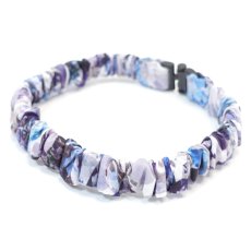 画像2: エアリーシュシュ・LIBERTYファブリック・シュシュ猫首輪・猫首輪・リバティプリント Alexandra（アレキサンドラ）ブルー (2)