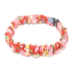 画像2: エアリーシュシュ・LIBERTYファブリック・シュシュ猫首輪・猫首輪・リバティプリント Betsy Star ベッツィ・スター/レッド (2)