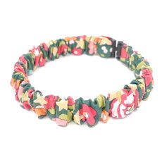 画像2: エアリーシュシュ・LIBERTYファブリック・シュシュ猫首輪・猫首輪・リバティプリント Betsy Star ベッツィ・スター/グリーン (2)