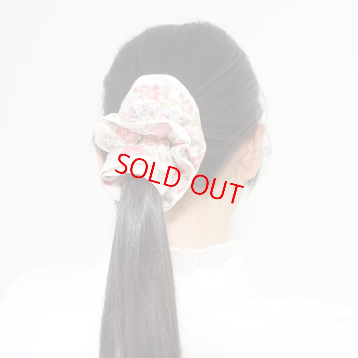 画像3: レディースシュシュ・LIBERTYファブリック（リバティプリント カペル）グリーン (3)