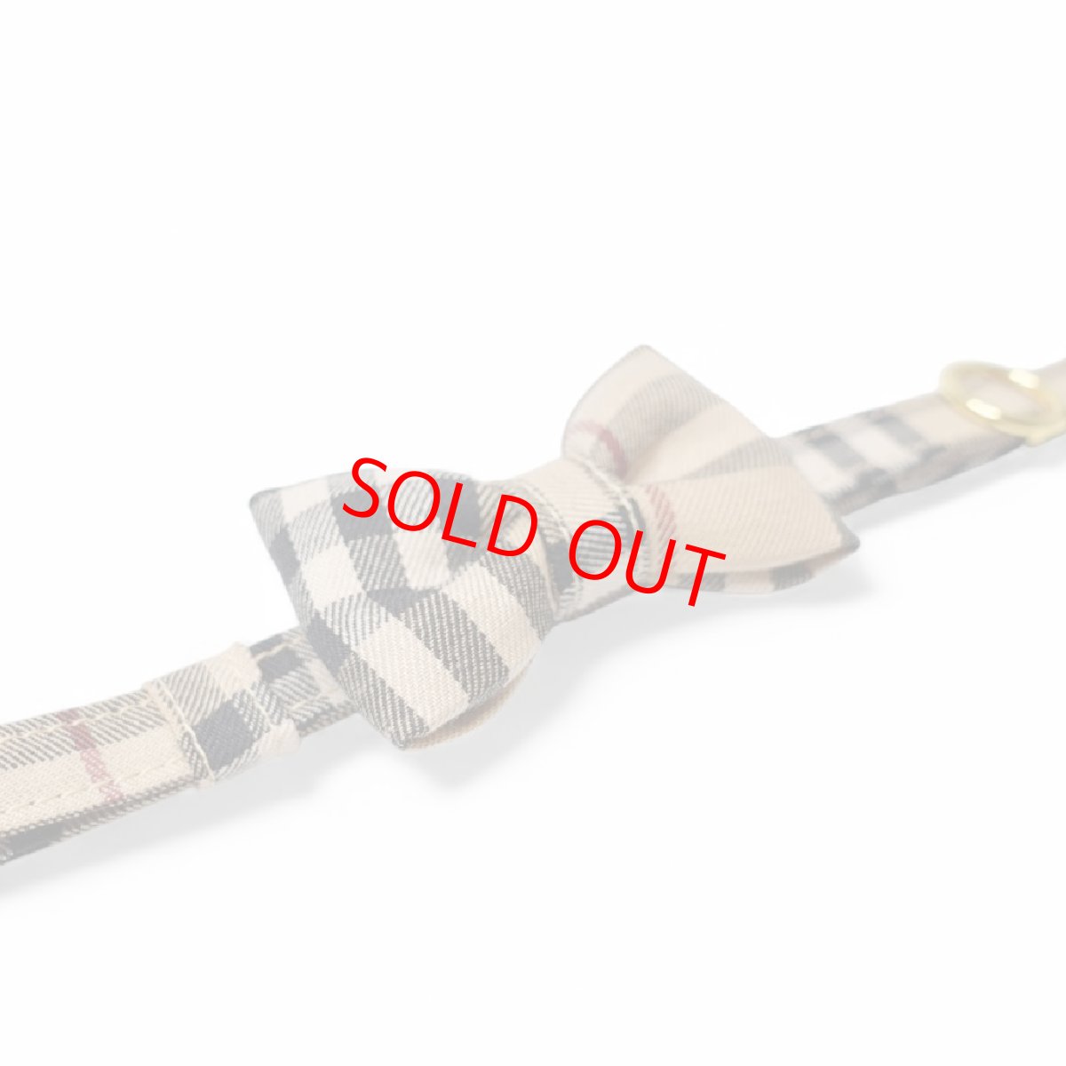 画像3: クラシカル・ノバチェック・リボン首輪 (3)