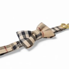 画像3: クラシカル・ノバチェック・リボン首輪 (3)