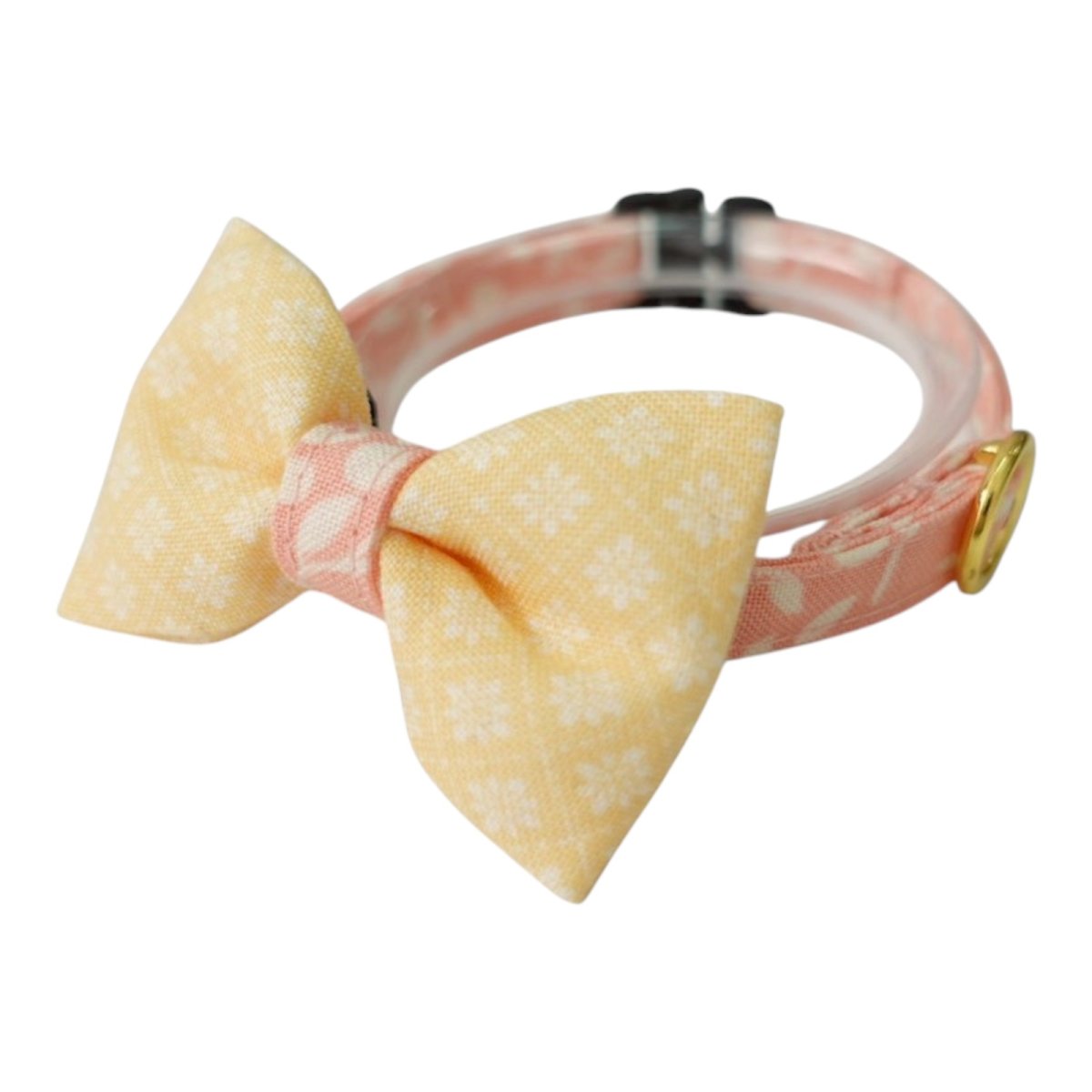 画像1: 《きらめく春の訪れコレクション》リボンタイプの猫首輪（E柄） (1)