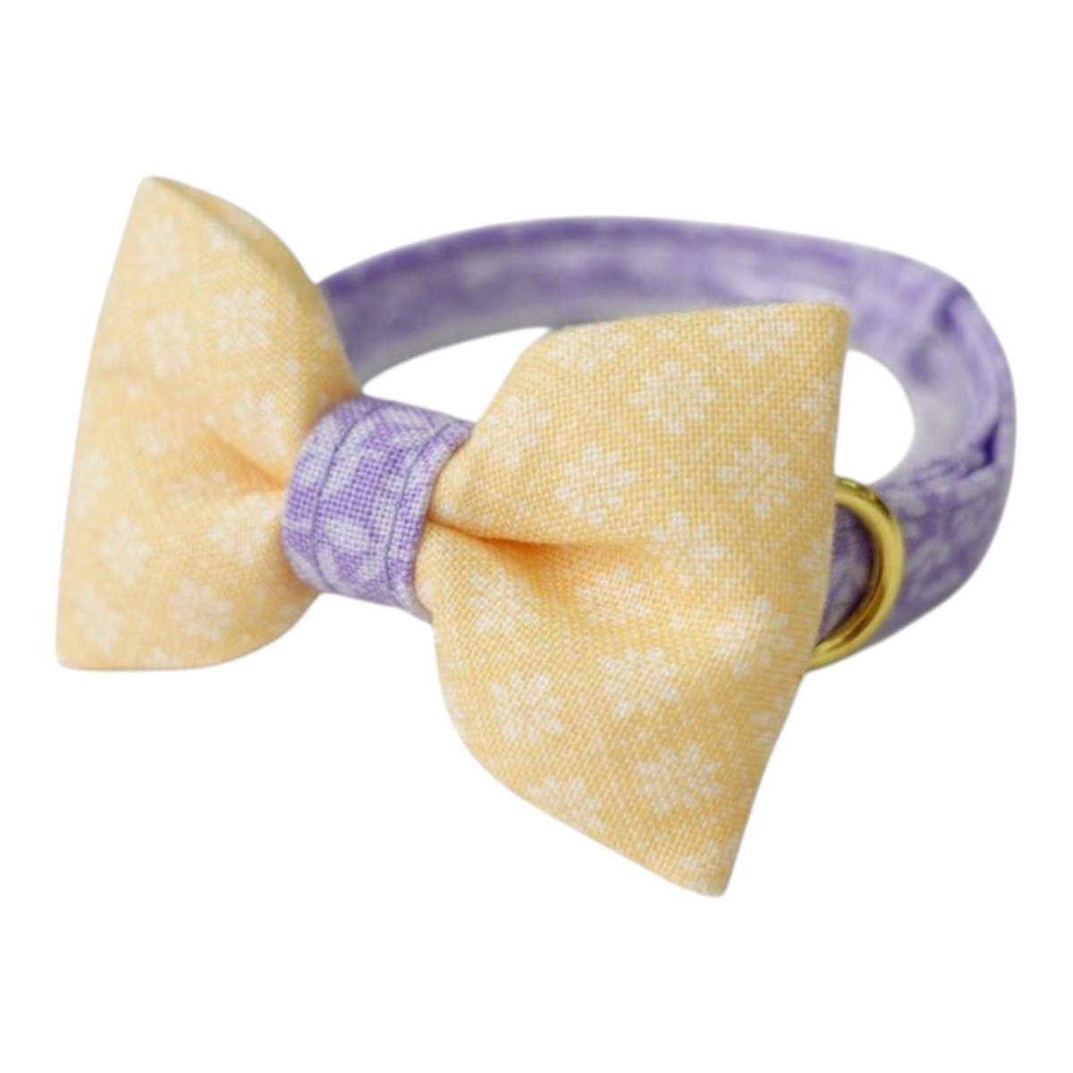 画像1: 《きらめく春の訪れコレクション》リボンタイプの猫首輪（B柄） (1)