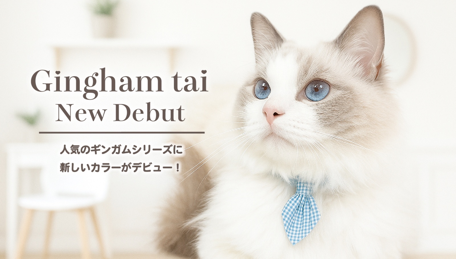 新作カラー・ギンガムチェックネクタイ